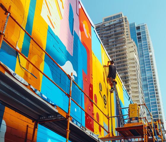 Decorative Image - Mural being painted